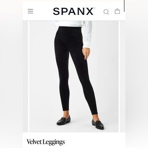Black Spanx Velvet Leggings